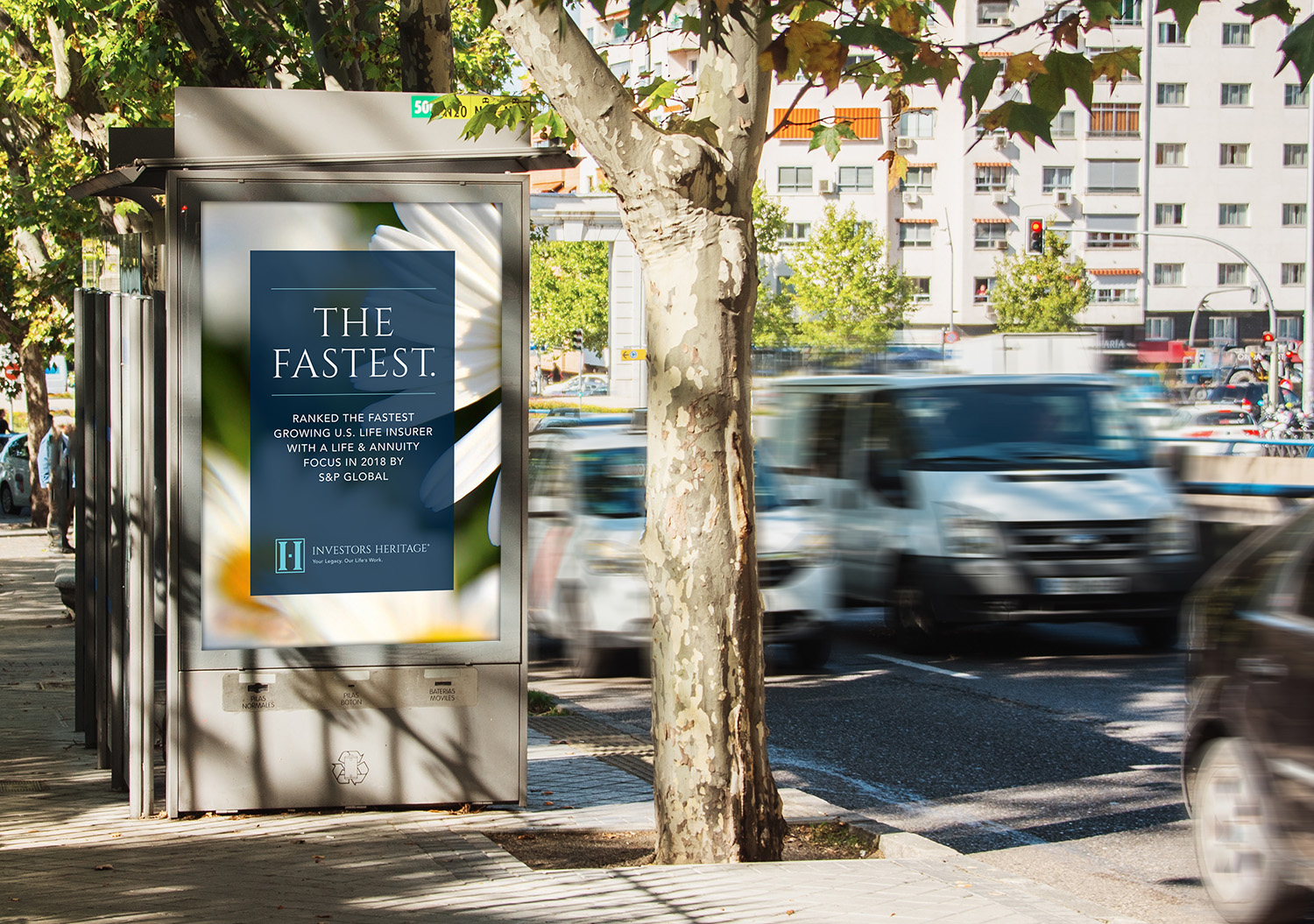 Bus stop with billboard